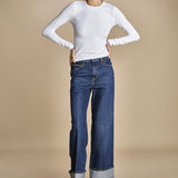 t-shirt a costine con manica lunga THE L/S RIB CREW WF25JKT013 WHITE frame 