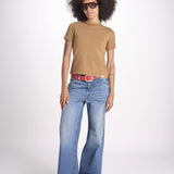 t-shirt manica corta in cotone organico WTEE03 162 DUSTED KHAKI merz b 