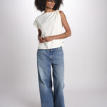 t-shirt asimmetrica ALLIA ECRU ba&sh 