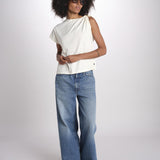 t-shirt asimmetrica ALLIA ECRU ba&sh 