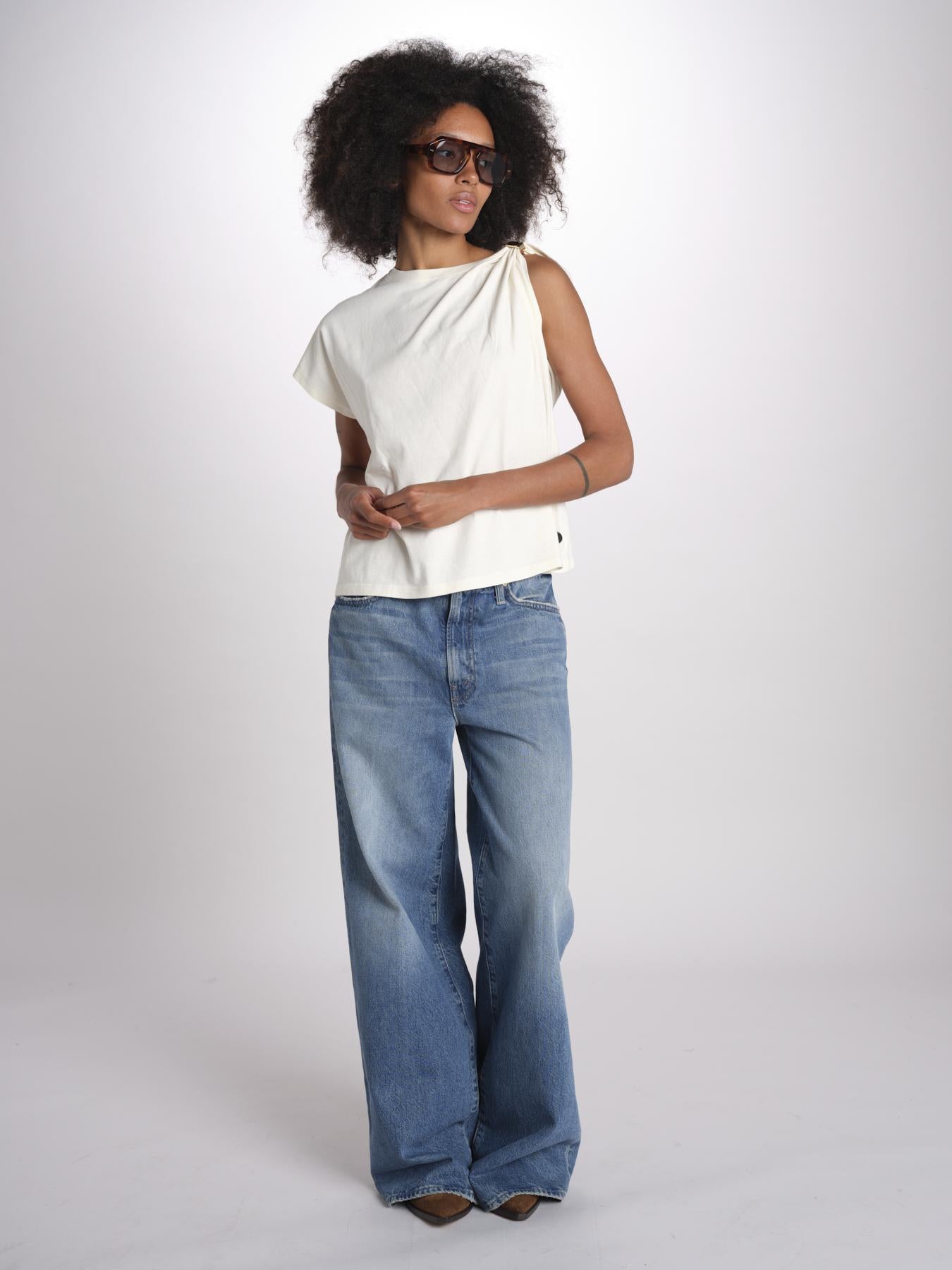t-shirt asimmetrica ALLIA ECRU ba&sh 