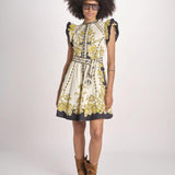miniabito stampato BARONESSA PAPYRUS.GOLD.BLACK scarlett poppies 