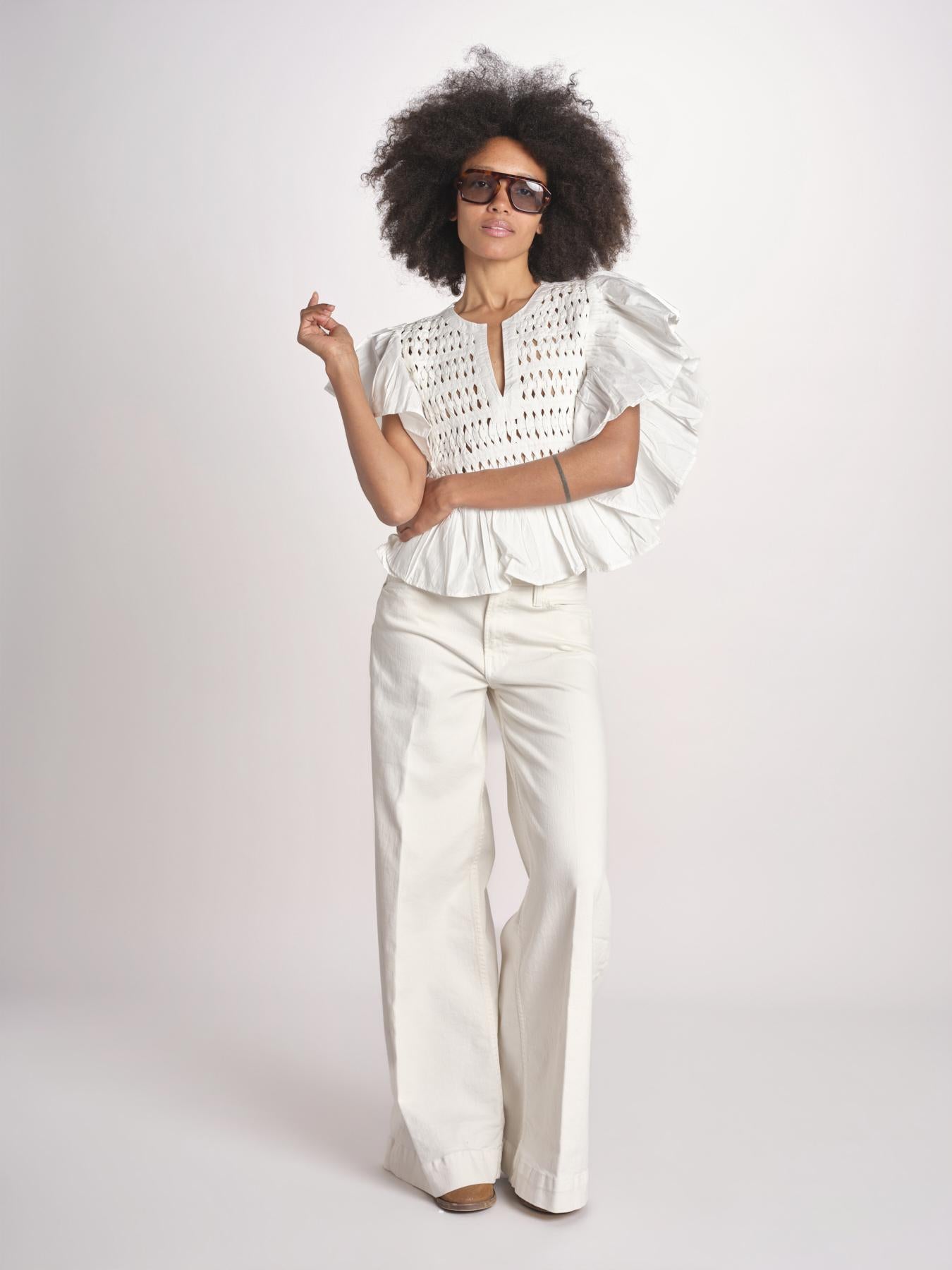 camicia con maniche a sbuffo TOMMIE CRISPY WHITE scarlett poppies 