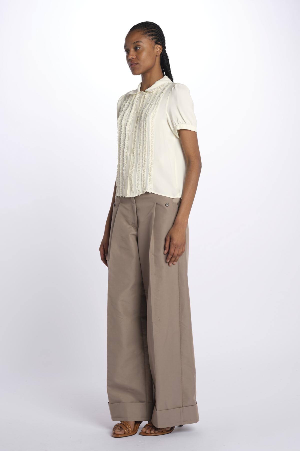 Camicia m/c con rouches G071 5132 1103 n21 