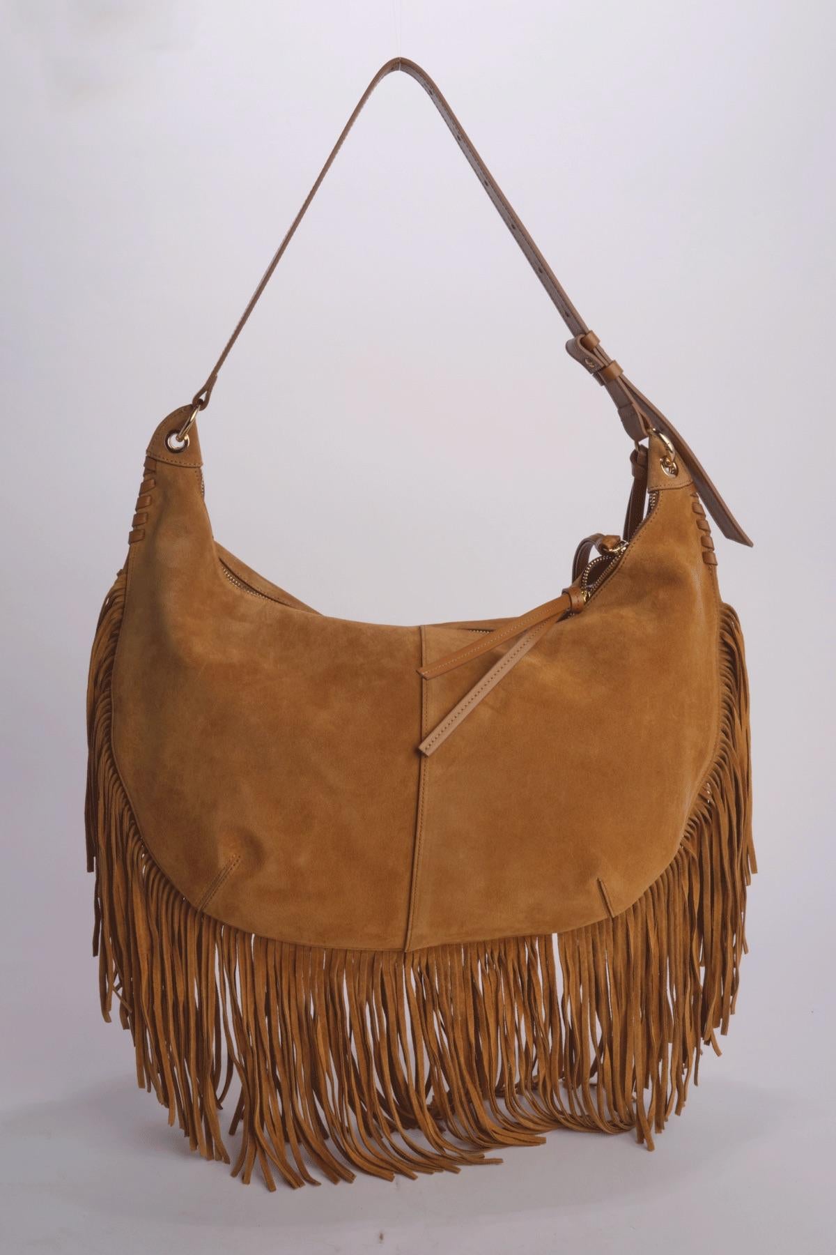 Borse grande con frange SWING XL FRANGES COGNAC ba&sh 