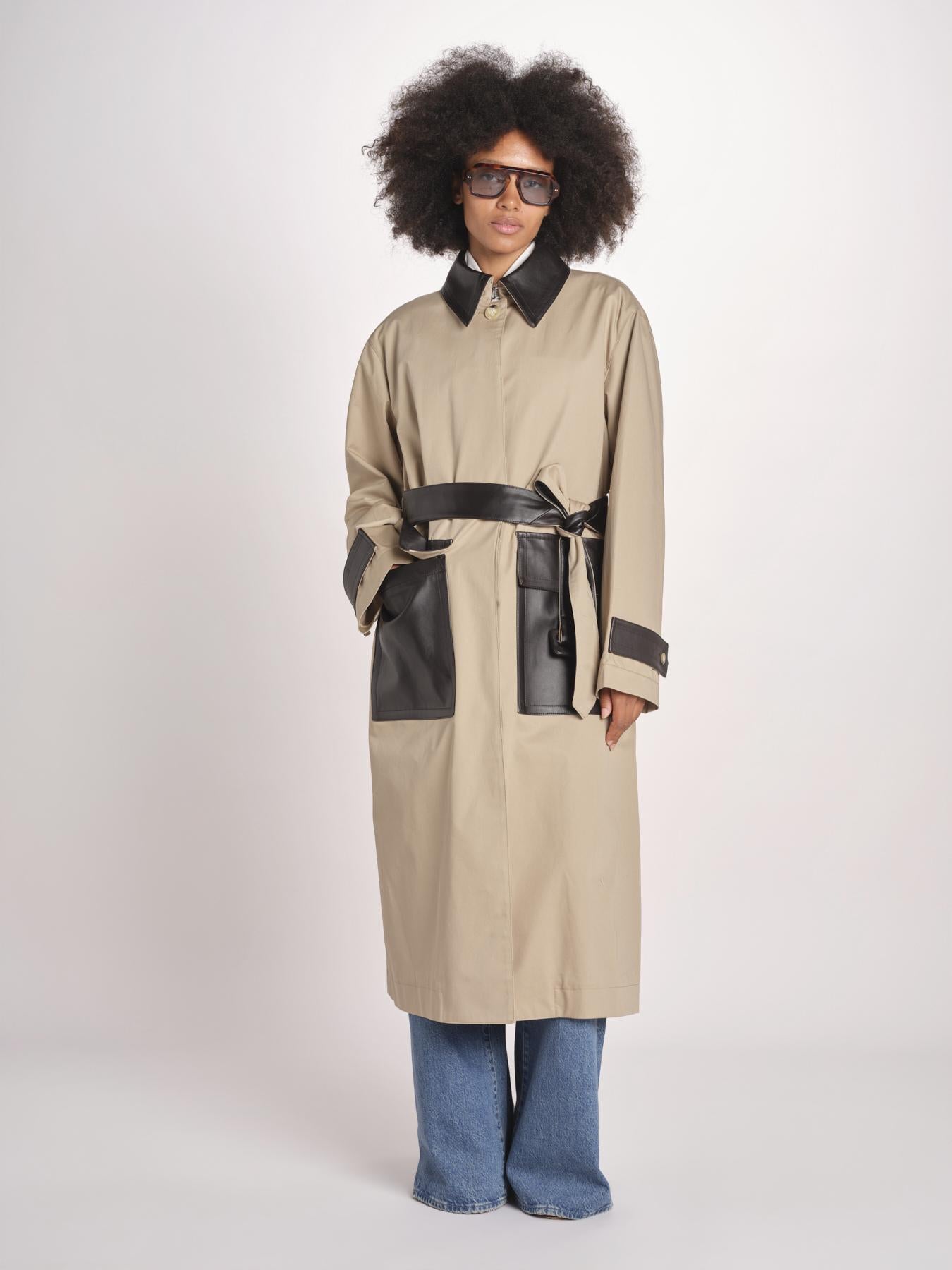 trench con tasche in pelle JF009690 DARK POWDER 1254 joseph 