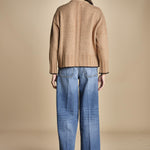 maglia girocollo over CLAUDIA GIROCOLLO CAMMELLO_NERO tenne' 