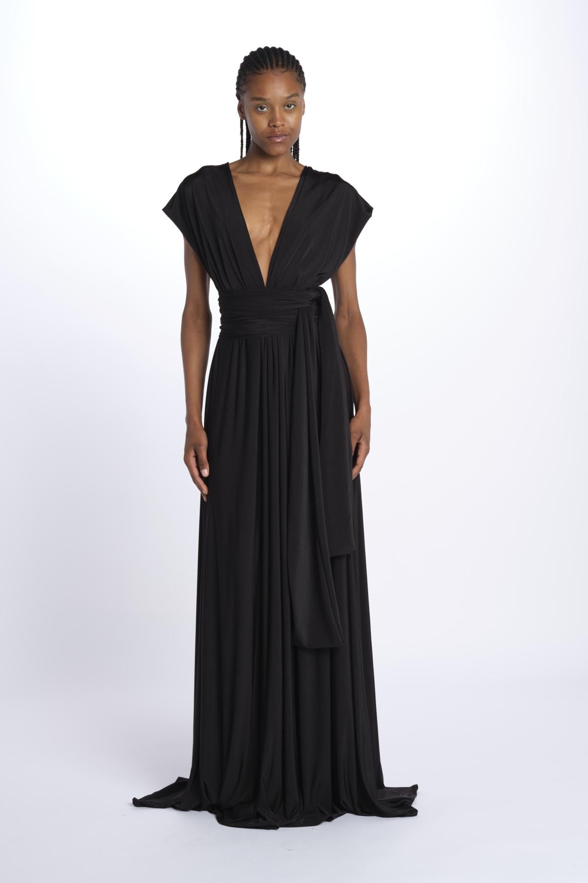 ALLUIM DRESS abito lungo ALLIUM BLACK nash 