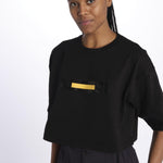 T-Shirt cropped logo Z500 NERO aspesi 