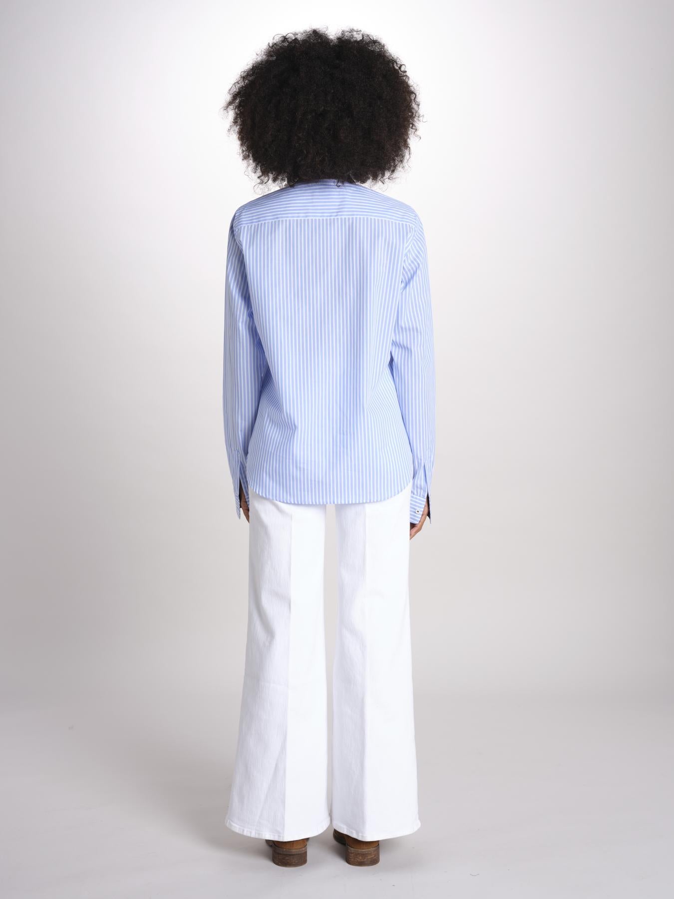 camicia a righe con collo guru MICA5630 BA milaura 