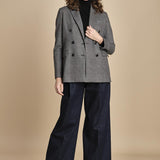 blazer doppiopetto in jersey galles 3679 NERO circolo 1901 