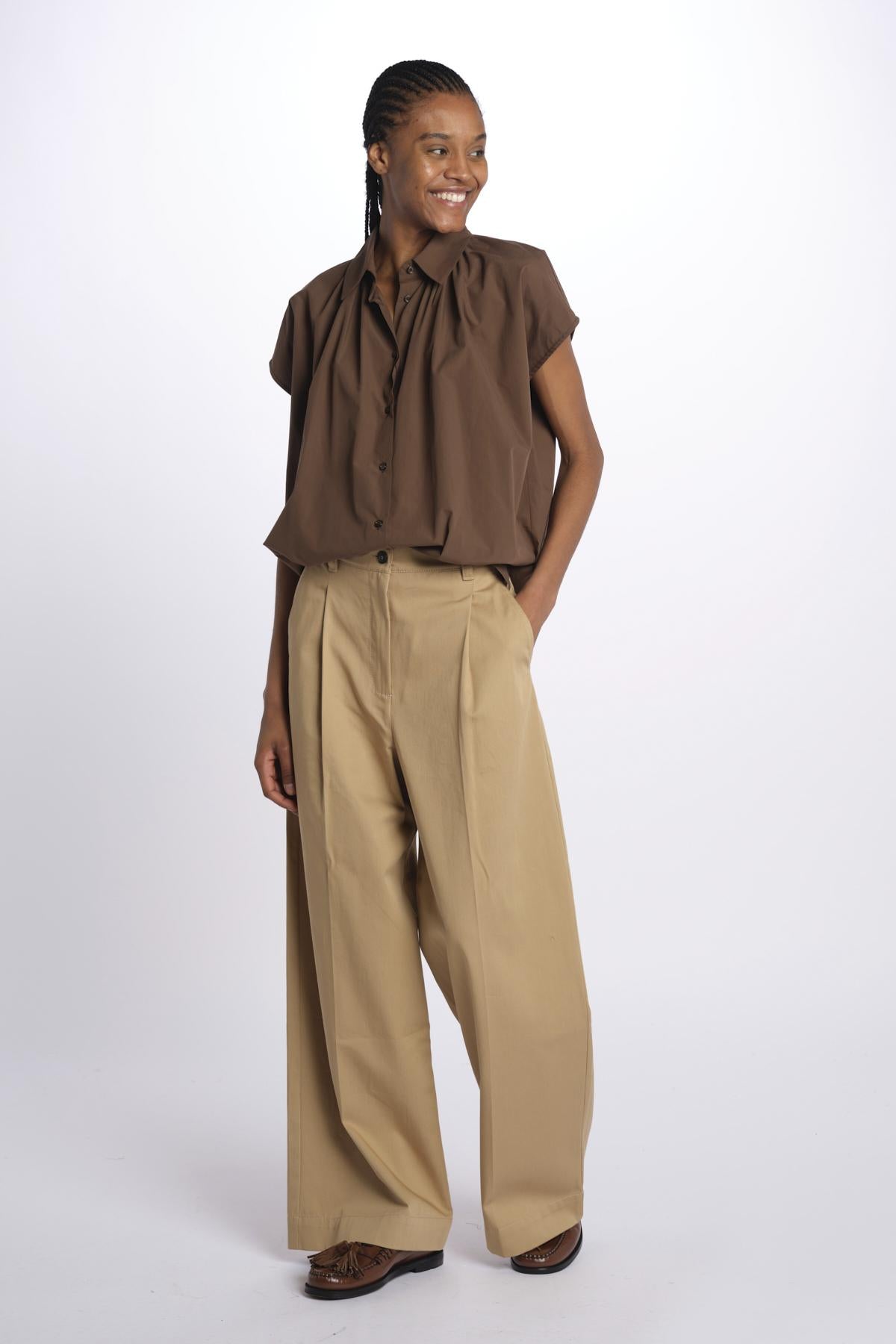 Camicia VALLO m/c poppeline 2515111032600 011 weekend maxmara 