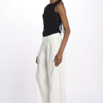 Pantaloni con pences KATHERINE PANT WHITE jejia 