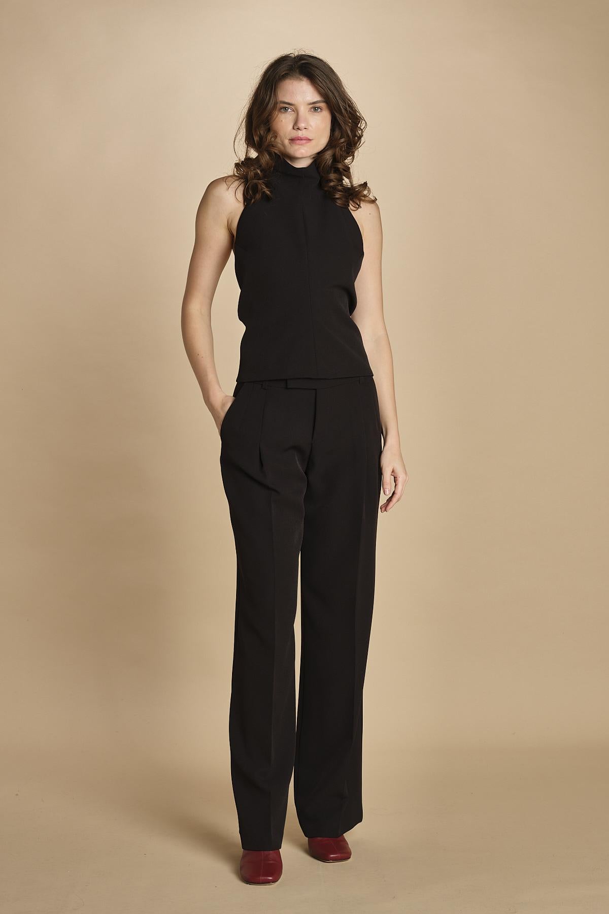 top in cady con schiena nuda 31357-313 NERO 29 federica tosi 