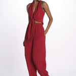 Pantalone con elastico 40805-412 LAMPONE federica tosi 