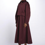 Bomber MERLOT CROPPED raso 4299 BURGUNDY rebecca vallance 