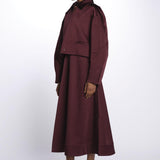 Bomber MERLOT CROPPED raso 4299 BURGUNDY rebecca vallance 