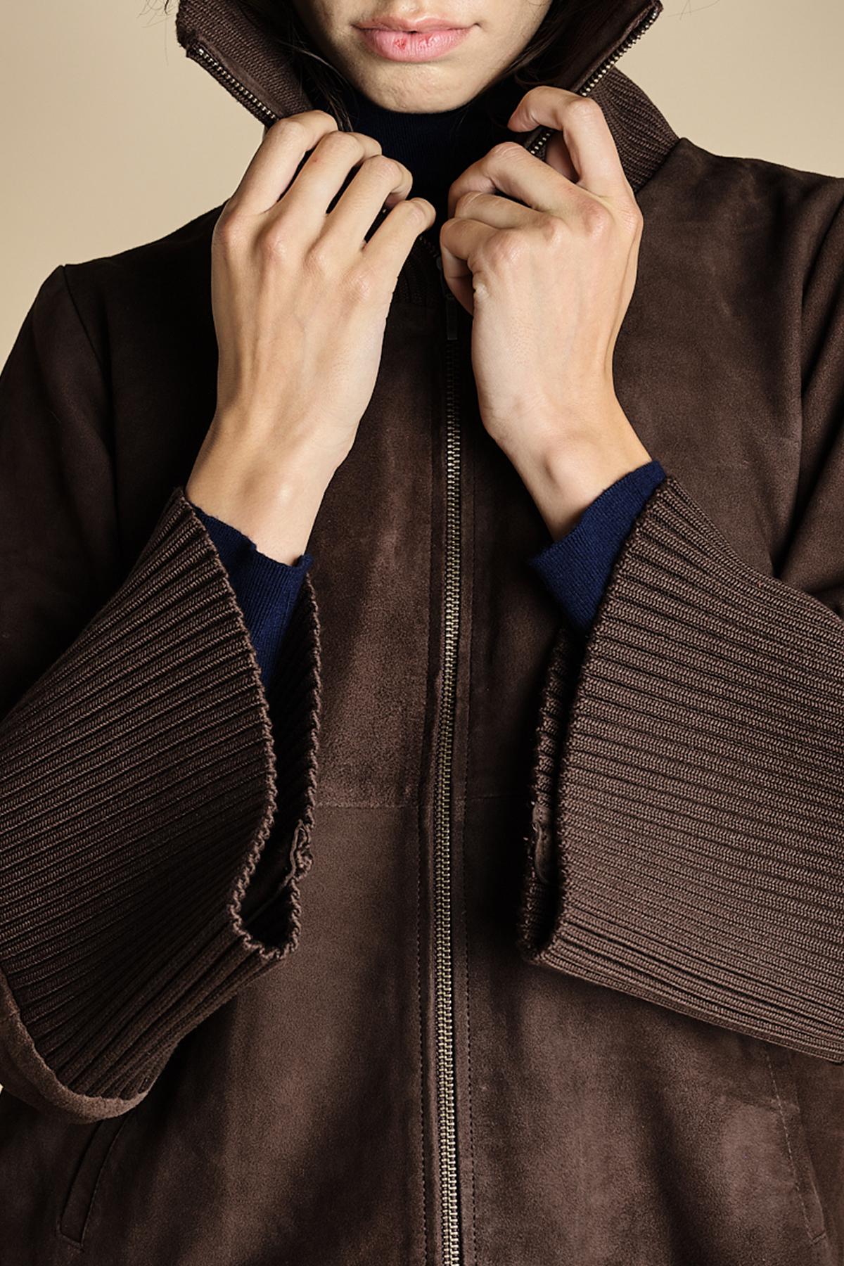 giubbino in camoscio NATE F25-173 030 CHOCOLATE oscar 