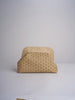 DALIA clutch in paglia e pelle a quadri
