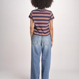 t-shirt a righe manica corta THE LITTLE TEE T1103116 SCOUT STRIPE the GREAT 