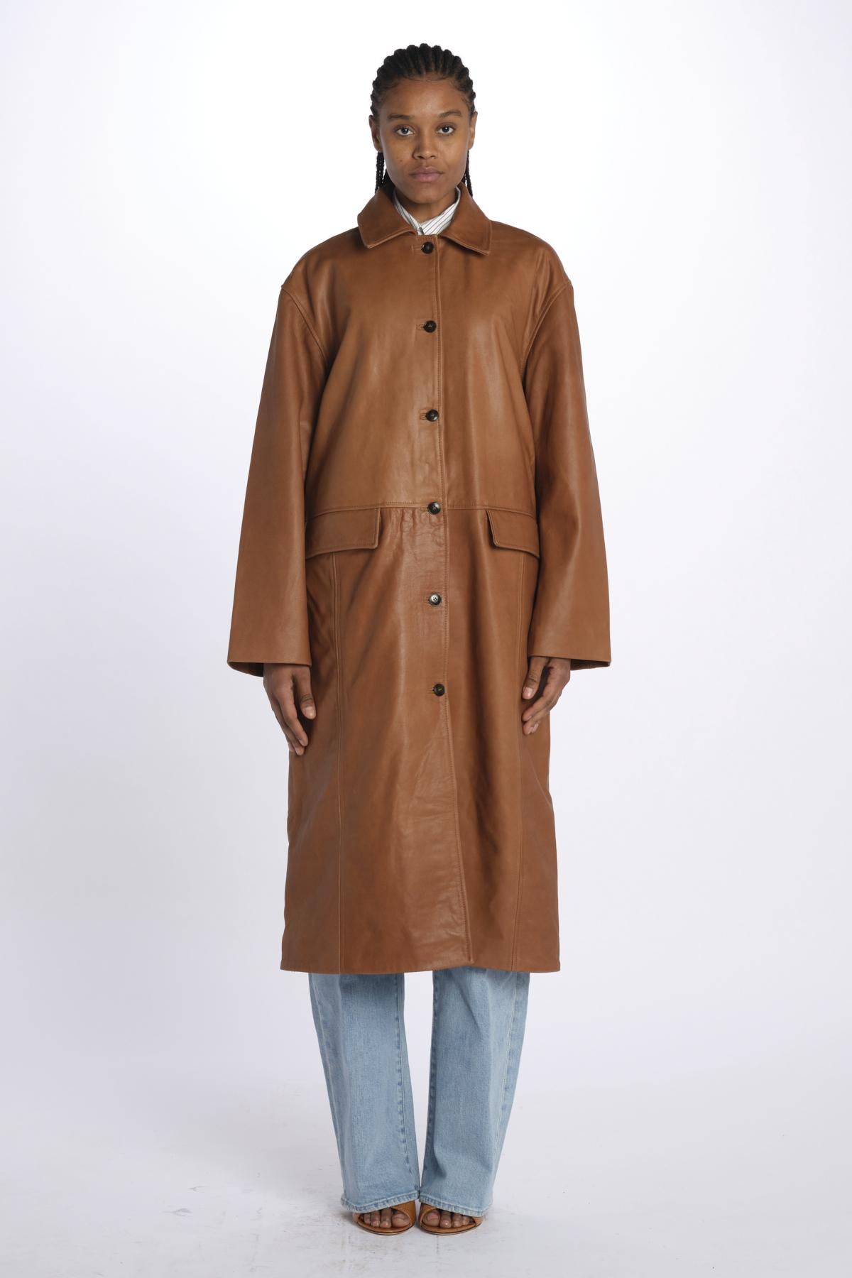 Spolverino HALSTON pelle 5470175 COGNAC herskind 