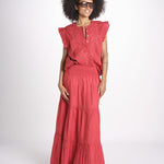 camicia con ricamo HEITABLATU CRANBERRY laraethnics 