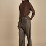 PINOT pantalone in flanella con elastico PINOT MINK MELANGE sofie d'hoore 