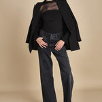 body manica lunga in jersey e tulle MY MUSE BLACK undress code 