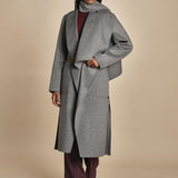 cappotto double con sciarpa VALERAN 3HVA36-V01001 GRIS CHINE vanessa bruno 