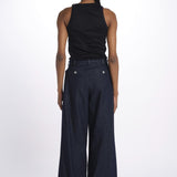 Pantaloni con pences KATHERINE PANT BLUEDENIM jejia 