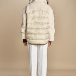 piumino parka in ecopelliccia COLEMAN BEIGE mes demoiselles 