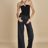 LUNA BODYSUIT body con spalline arricciate davanti e tulle sul retro LUNA BLACK undress code 