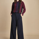 camicia con collo a pannelli BL_3261T BURGUNDY bodice 