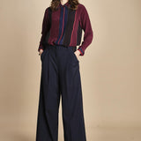 camicia con collo a pannelli BL_3261T BURGUNDY bodice 