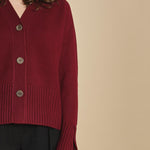 cardigan tre bottoni MIL4A24 25040 BORDEAUX milaura 