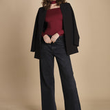 body manica lunga con spalle scoperte DRUNK BURGUNDY undress code 