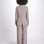 blazer due bottoni in lino LIVI STRUCURELINEN DOVE GREY true avenue 