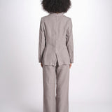 blazer due bottoni in lino LIVI STRUCURELINEN DOVE GREY true avenue 