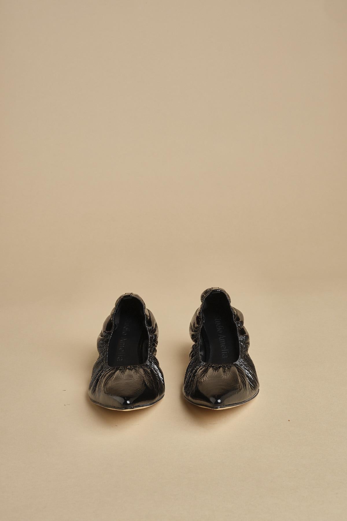 pump arricciata t.50 RHODES 50  F883CRN BLK studio AMELIA 