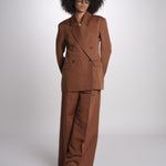 blazer over doppiopetto JASEMINA ROSE IO119125 DARK TOBACCO BR206 ivy oak 