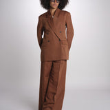 blazer over doppiopetto JASEMINA ROSE IO119125 DARK TOBACCO BR206 ivy oak 