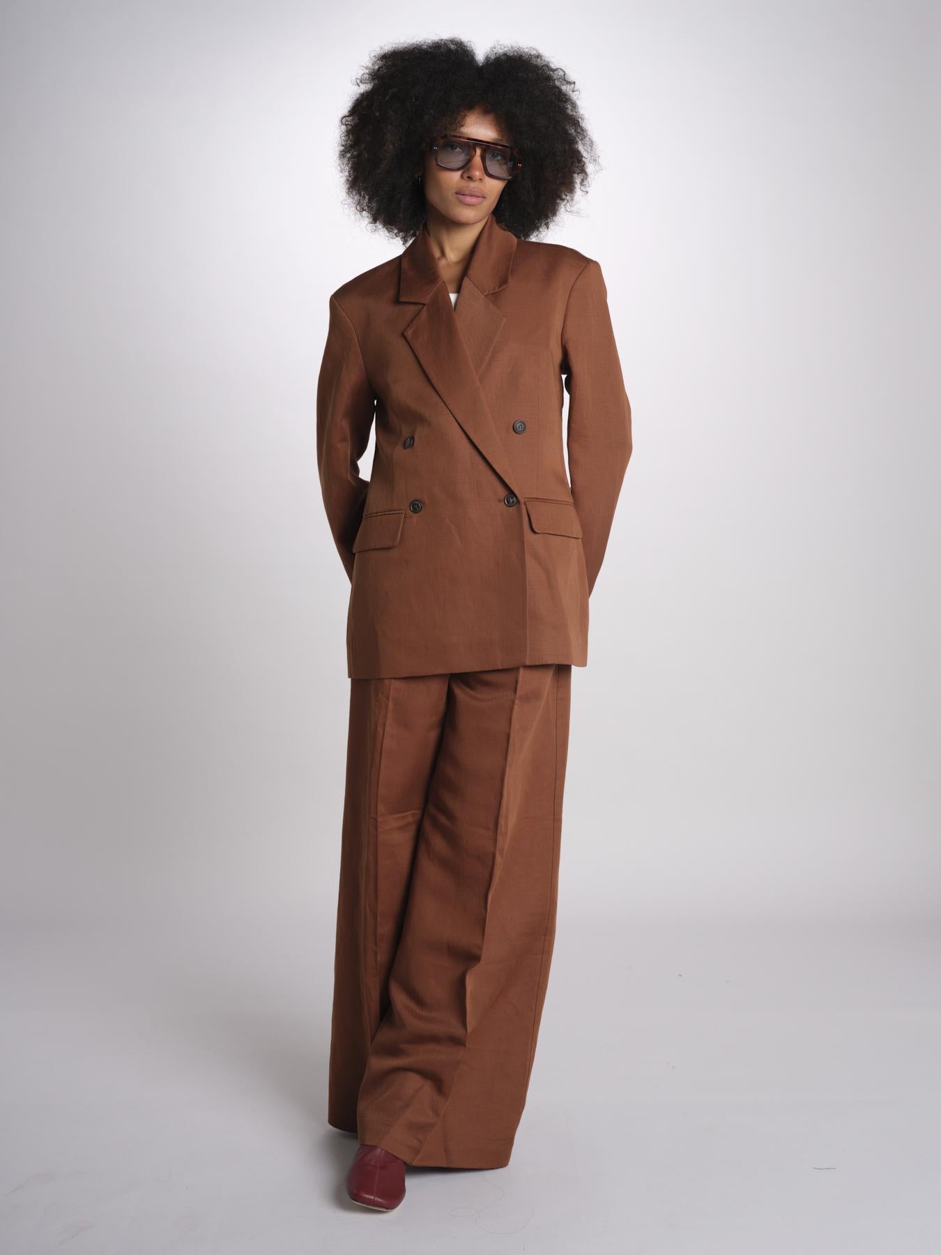 blazer over doppiopetto JASEMINA ROSE IO119125 DARK TOBACCO BR206 ivy oak 