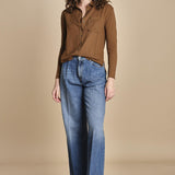 TACY camicia in jersey BETB500 WALNUT hartford 