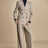 pantalone con pinces NANCY BEIGE true avenue 