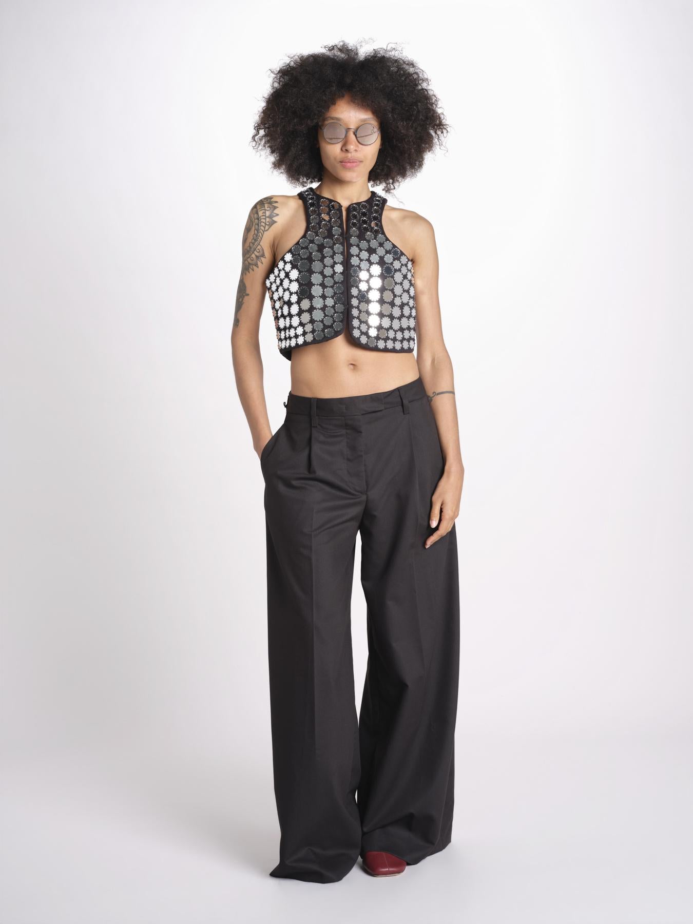 gilet con specchietti GITABIS CA034BGITABI-BLA BLACK laurence bras 