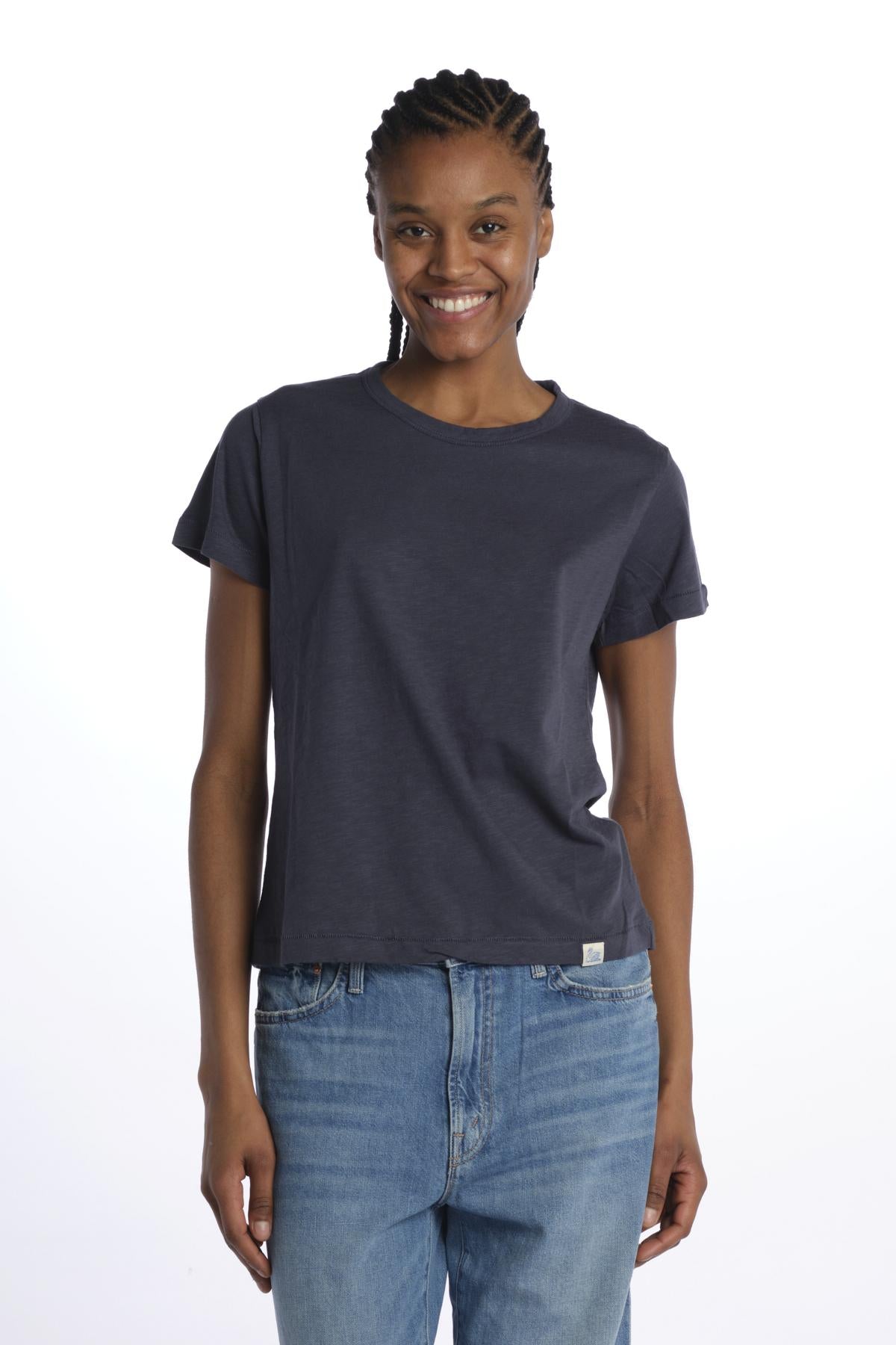 T-shirt girocollo m/c basic WSCT20 DENIM BLUE merz b 