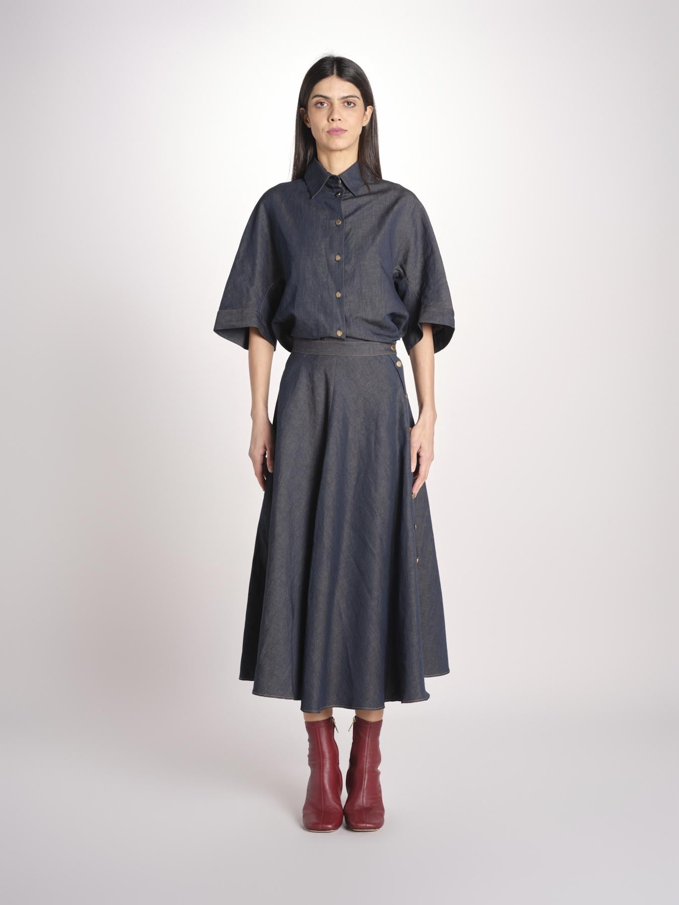 gonna a ruota in denim leggero JOANNA 11209 356 606 quelledue 