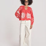 camicia con ricamo fiori SERAFINA 099 POPPY sea ny 