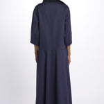 Abito lungo scollo V NEW CHRISTY DRESS BLUECOTTON jejia 