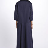 Abito lungo scollo V NEW CHRISTY DRESS BLUECOTTON jejia 